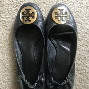 Tory Burch Black Flats